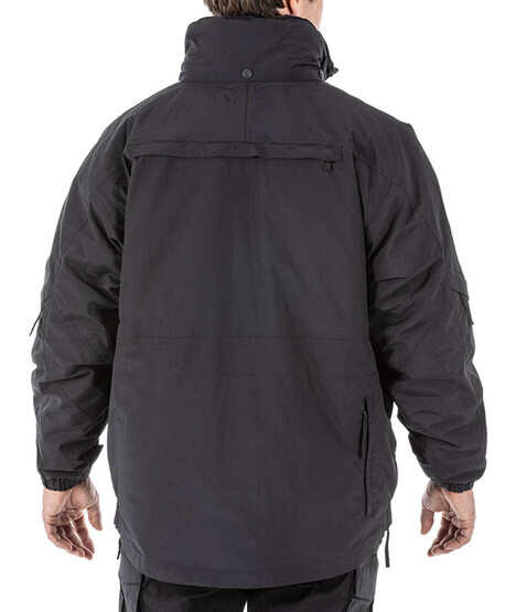 5.11 Tactical 3-in-1 Parka in Black with articulated sleeves